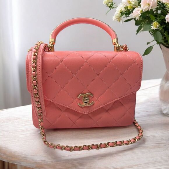 CHANEL Handbags - Chanel Small Metal Top Handle Flap Bag